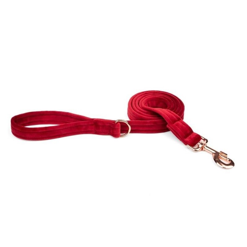 ESME FOR DOG Velours Kirsche Hundeleine 150cm/2cm