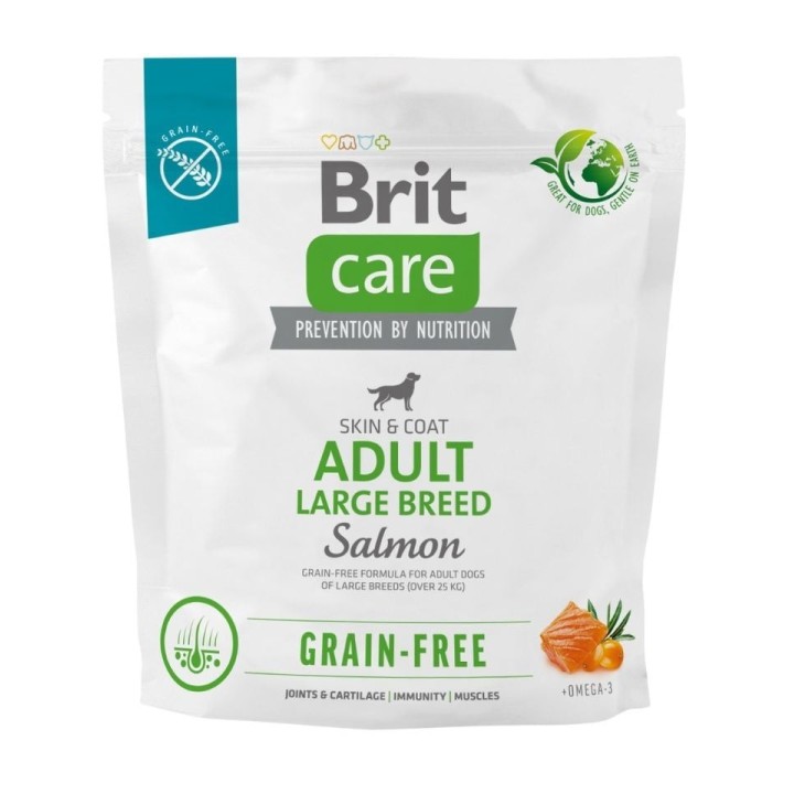 BRIT CARE Dog Grain-Free Adult large breed salmon mit Lachs für ausgewachsene Hunde großer Rassen 1kg