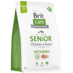 BRIT CARE Sustainable Senior chicken insekt für ältere Hunde mit Huhn und Insekten 3 kg