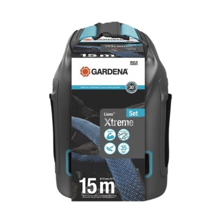 GARDENA Liano Xtreme 15 m Textilschlauch-Set mit Aufbewahrungstasche