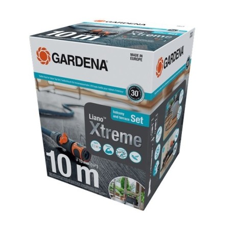 GARDENA Liano Textilschlauch 10 m mit Adapter für Innenarmaturen Set