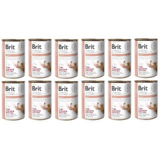BRIT Veterinary Diet Renal Tuna&amp,Salmon&amp,Pea Nierenfutter für Hunde 12x400g