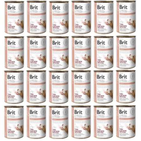 BRIT Veterinary Diet Renal Tuna&amp,Salmon&amp,Pea Nierenfutter für Hunde 24x400g