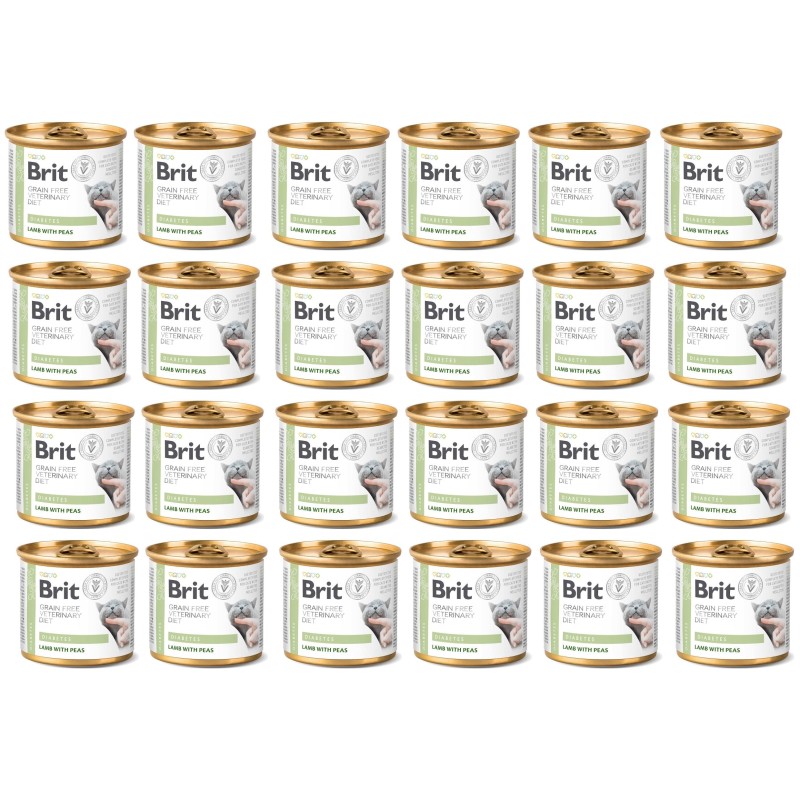 BRIT Veterinary Diet Diabetes Lamb&amp,Pea 24x200 g