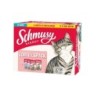 SCHMUSY RAGOUT Adult in Sauce Multibox 12x100g Soßentütchen für Huhn, Rind, Lachs und Ente
