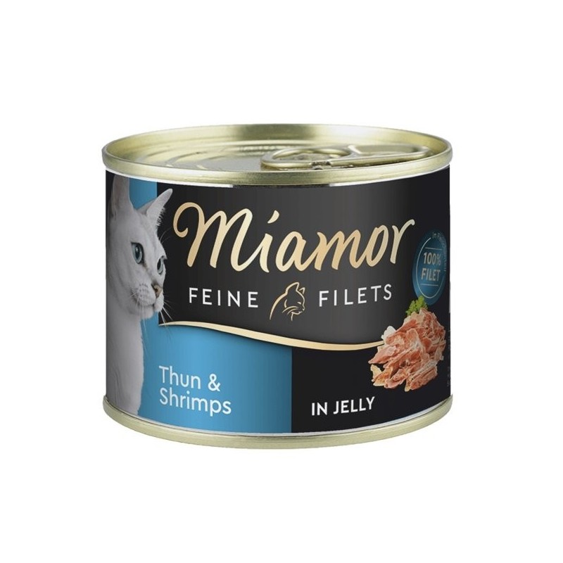 MIAMOR Feline Filets Thunfisch und Garnelen in Gelee 185 g