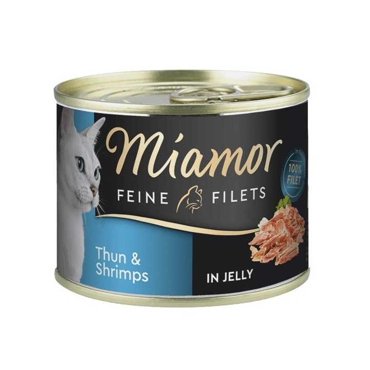 MIAMOR Feline Filets Thunfisch und Garnelen in Gelee 185 g