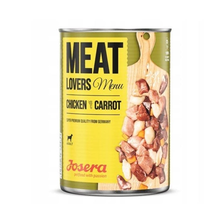 JOSERA Meatlovers menu Hähnchen mit Karotten 800g