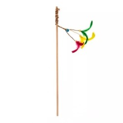 COMFY Katzenspielzeug Stab mit Federn 50cm