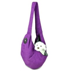 LAUREN DESIGN Premium Hunde- oder Katzentasche SARA lila