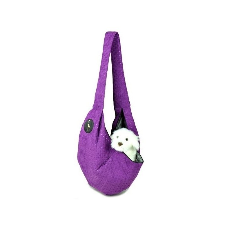LAUREN DESIGN Premium Hunde- oder Katzentasche SARA lila