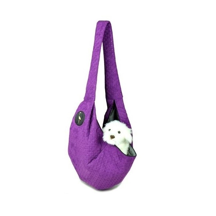 LAUREN DESIGN Premium Hunde- oder Katzentasche SARA lila