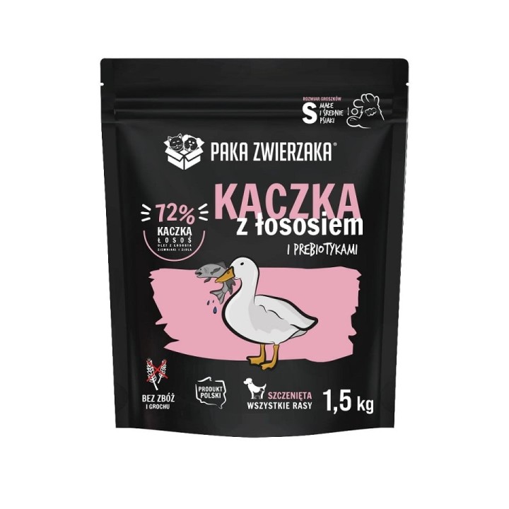 PAKA ZWIERZAKA Ente-Lachs-Welpenfutter 1,5kg