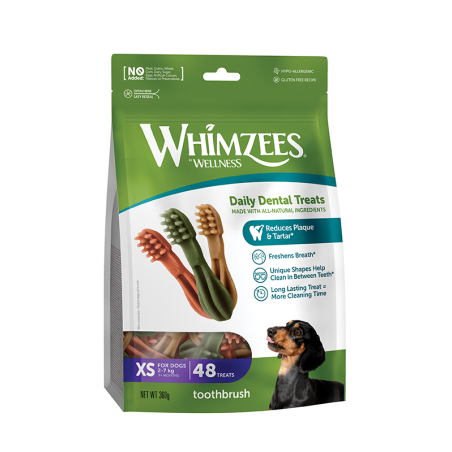 WHIMZEES Hunde-Kauzahnbürste XS 48 Stück