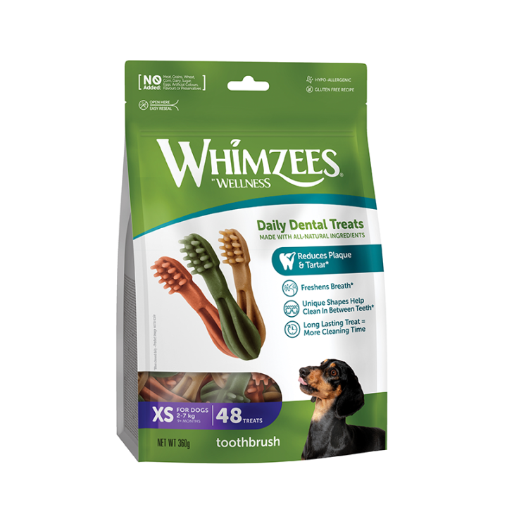 WHIMZEES Hunde-Kauzahnbürste XS 48 Stück