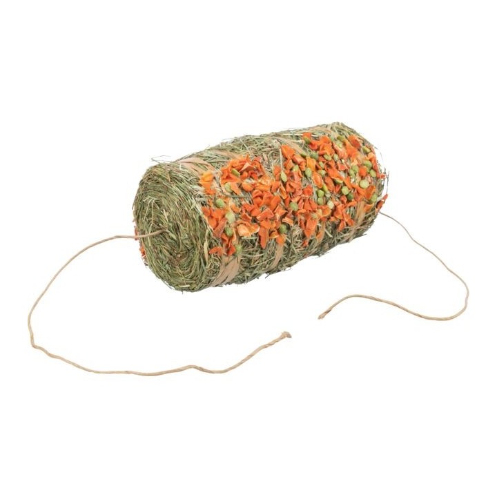 TRIXIE Heuballen mit Erbsen und Karotten für Kaninchen und Nagetiere 250 g