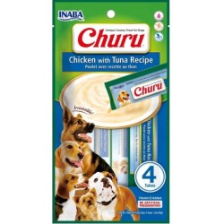 INABA Churu Chicken with tuna 4x14g Huhn mit Thunfisch für Hunde