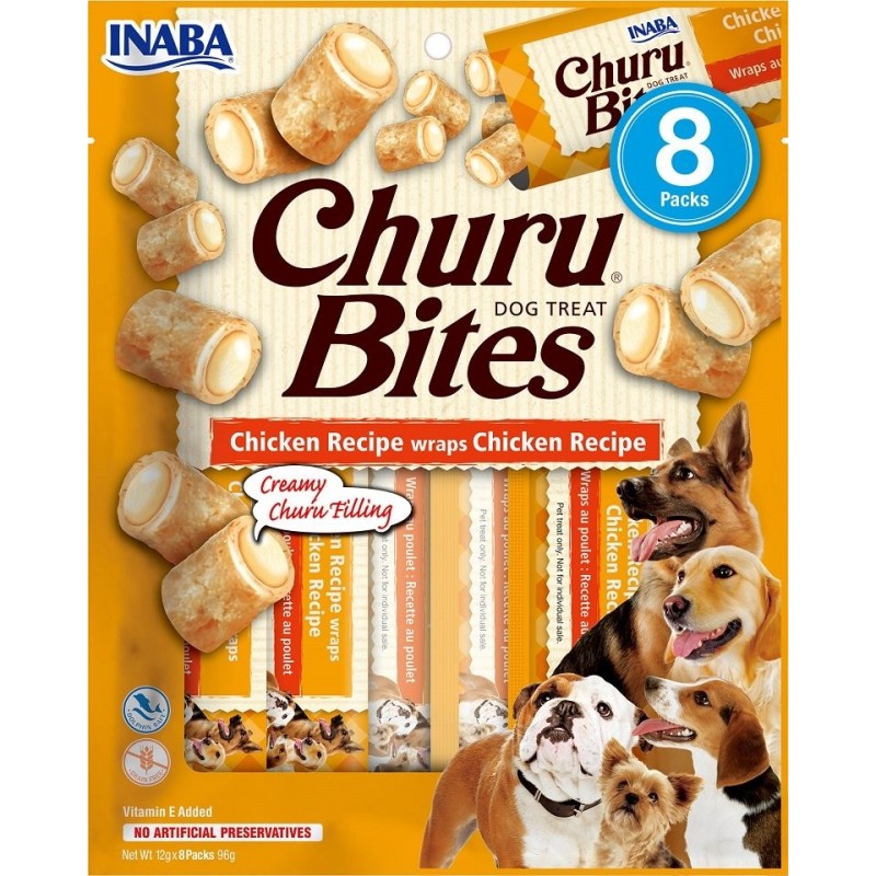 INABA Churu Bite Chicken 8x12g Hühnerwraps für Hunde