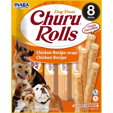 INABA Churu Rolls Chicken 8x12g Hühnerwraps für Hunde