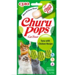 INABA Churu Pops Tuna &amp, Chicken 4x15g mit Thunfisch und Huhn für Katzen