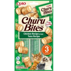 INABA Churu Bites Chicken tuna wrap 3x10g Thunfisch-Wickel für Ihre Katze