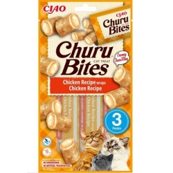 INABA Churu Bites Chicken wraps 3x10g Hühnerwraps für Katzen