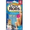 INABA Churu Rolls Chicken 4x10g Wraps mit Huhn, Thunfisch und Jakobsmuscheln für Katzen