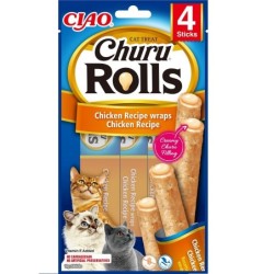 INABA Churu Rolls Chicken 4x10g Hühnerwraps für Katzen