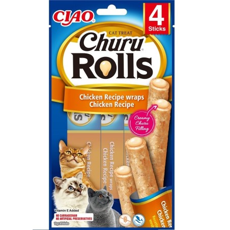 INABA Churu Rolls Chicken 4x10g Hühnerwraps für Katzen