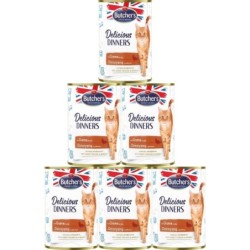BUTCHER'S Delicious Dinners Katzenfutter, Stücke mit Wildfleisch in Gelee 6x400g