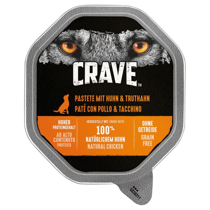 Crave Adult Pastete - Sparpaket: 7 x 150 g Huhn & Truthahn