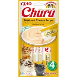 INABA Churu Tuna with cheese 4x14g Thunfisch mit Käse für die Katze