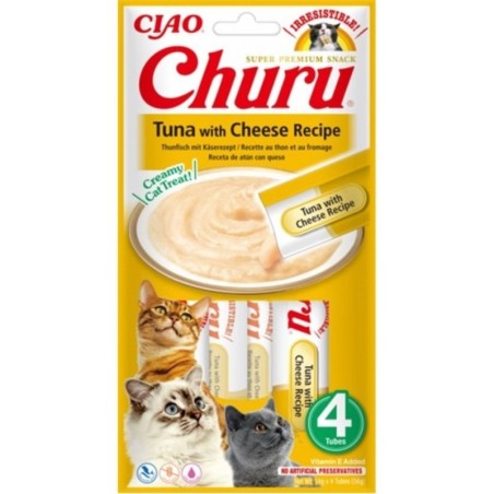INABA Churu Tuna with cheese 4x14g Thunfisch mit Käse für die Katze