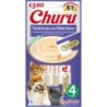 INABA Churu Tuna with clam flavour 4x14g Thunfisch mit Muscheln für die Katze