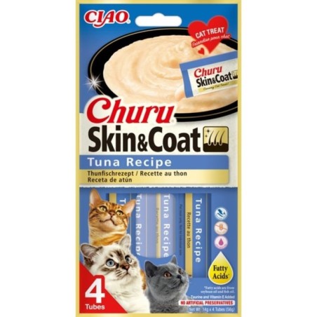 INABA Churu Skin&amp,Coat 4x14g mit Thunfisch für Katzen