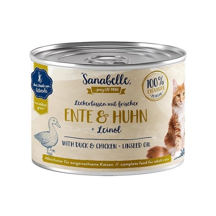 SANABELLE Ente &amp, Huhn 400 g Pastete für ausgewachsene Katzen