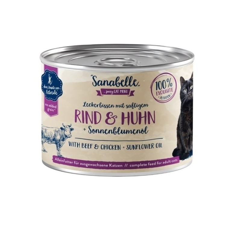 SANABELLE Beef &amp, Chicken 400 g Nassfutter für ausgewachsene Katzen
