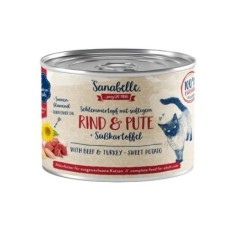 SANABELLE Beef &amp, Turkey 180 g Nassfutter für ausgewachsene Katzen
