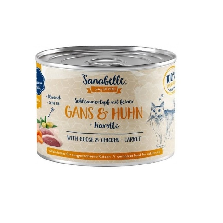 SANABELLE Gans &amp, Huhn 380 g Nassfutter für ausgewachsene Katzen