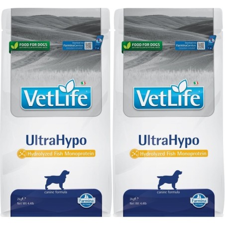 FARMINA Vet Life UltraHypo Hundefutter für Hunde mit Allergien 2 x 2 kg
