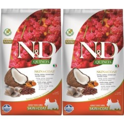 FARMINA N&amp,D Quinoa Dog Skin&amp,Coat Adult Mini Hering, Kokosnuss 2x2.5 kg