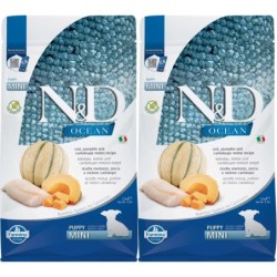 FARMINA N&amp,D Ocean Dog Puppy Mini Kabeljau, Kürbis &amp, Cantaloupe Melone für Welpen und trächtige Hündinnen 2x2,5 kg