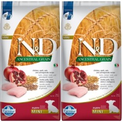 FARMINA N&amp,D Low Grain Chicken &amp, Pomegranate Mini Puppy 2x7 kg