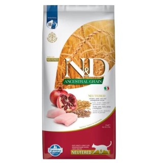 FARMINA N&amp,D Ancestral Adult Cat Neutered 10 kg Huhn, Dinkel, Hafer und Granatapfel