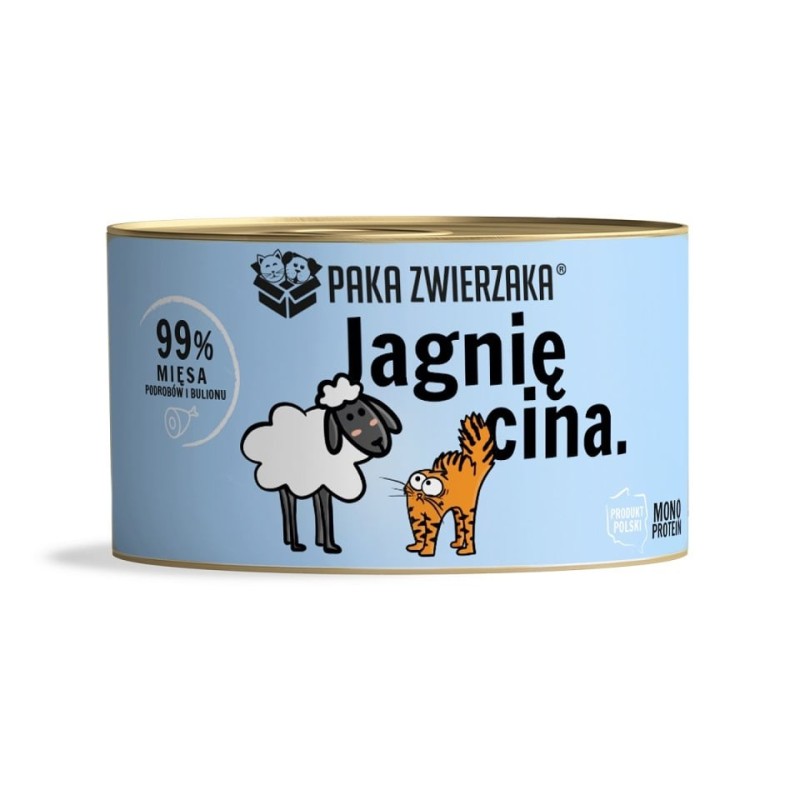 PAKA ZWIERZAKA Nassfutter für Katzen mit Lammfleisch 200 g