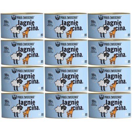 PAKA ZWIERZAKA Lamm-Nassfutter für Katzen 12 x 200 g