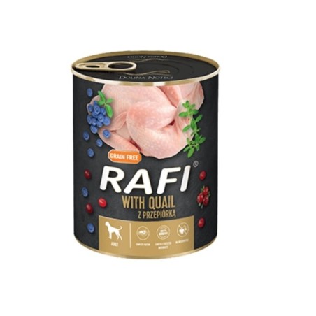 5 x 800 g DOLINA NOTECI RAFI Nassfutter mit Wachtel für Hunde
