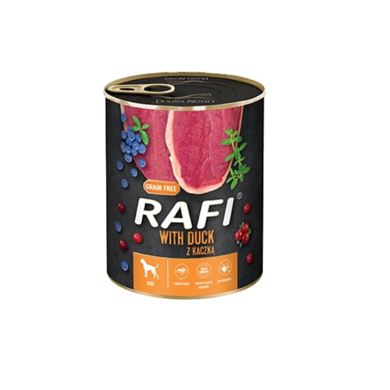 5 x 800 g DOLINA NOTECI RAFI Nassfutter mit Ente für Hunde