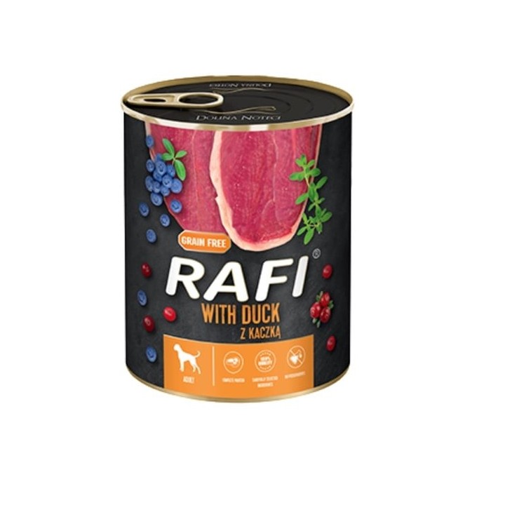 5 x 800 g DOLINA NOTECI RAFI Nassfutter mit Ente für Hunde