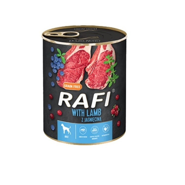 5 x 800 g DOLINA NOTECI RAFI Nassfutter mit Lamm für Hunde